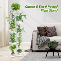 Estante de Almacenamiento para Plantas Metal Negro, Herramientas de Jardín y Guantes, 141 cm, Para Interior y Exterior, Escaleras para Plantas, para Balcón - details 52