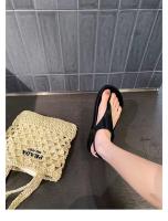 Sandalias de mujer de estilo romano con nicho de fondo plano de vacaciones con punta retro en espiga de temperamento minimalista - details 23