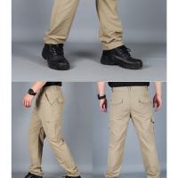 Pantalones De Ciudad Para Hombre Cargo Resistentes Al Agua Y Algodón Pantalones Casuales Multi-bolsillos Y Secado Rápido - details 16