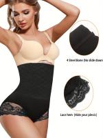 Pantalones de cintura alta para levantar y dar forma a las caderas de las mujeres, faja reductora de cintura con encaje para controlar el abdomen, ropa deportiva para mujeres - details 3