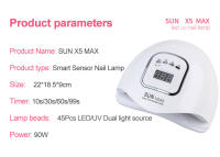 Secador de uñas de 45LED Lámpara LED para curar todo el esmalte de uñas de Gel con pantalla táctil LCD grande Sensor inteligente para salón de manicura de marca Clou Beaute - details 16