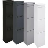 Cubo de basura y reciclaje de acero de 3 compartimentos con bandeja superior |   3x17L (51L) |   Cubos de basura de cocina |   Contenedores de Reciclaje para Casa u Oficina - details 0