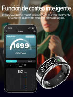 Anillo Inteligente SANLEPUS para Hombres y Mujeres con pantalla, rastrea pasos, frecuencia cardíaca, calorías, sueño y estrés las 24 horas, los 7 días de la semana, con Estuche de carga, QRing aplicación para Apple Xiaomi - details 5