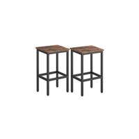 Taburetes de Bar de Metal Suave Juego de Dos con Reposapiés de Diferente Altura - details 6
