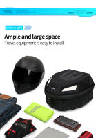 MOTOCENTRIC Luz LED multifunción Bolsa de asiento trasero para motocicleta Bolsa trasera de motocross de gran capacidad Mochila impermeable para motocicleta Ligera - details 10