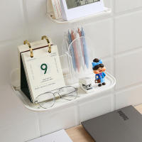 Nuevo estante plegable de pared sin perforaciones, montado en la pared, estante flotante de plástico para el hogar y el baño, soporte. - details 9