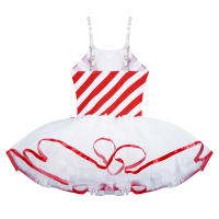 Vestido de baile de tutú de ballet a rayas de caña de caramelo para niños y niñas, disfraz de baile de patinaje artístico de Navidad para carnaval, fiesta temática de cosplay - details 4