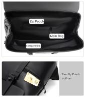 Mochila para ordenador portátil, mochilas impermeables para estudiantes, bolsa de viaje, PU de alta calidad, logotipo impreso de gran capacidad - details 7
