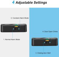 Sensor de Alarma para Puertas y Ventanas Elecpow con 4 Modos Protección Seguridad Recordatorio para Congeladores Alertas Detectores de Abertura de Puertas - details 9