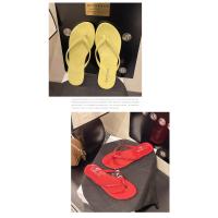 Sandalias de Verano 2025 para Mujer Tamaño Grande, Rojas, Antideslizantes, Estilo Playa, Zapatos de Tacón, Fiesta - details 11