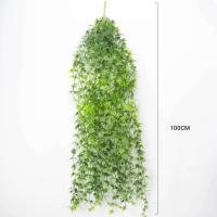 Corona de hiedra de hoja de arce falsa, enredaderas verdes, Foley, cuerda de vid de plástico para el hogar, decoración de pared, plantas artificiales, 100cm - details 6