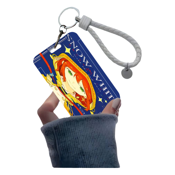 1pc Anime Snow White With The Red Hair ID Card Sleeve School Card Access ID Card Bus Meal Card Protective Sleeve Easy Push