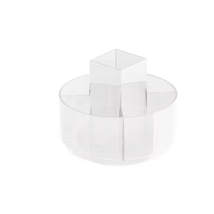 Caja de almacenamiento de cosméticos de plástico, estante transparente creativo para el cuidado de la piel, tubo de almacenamiento de brochas de maquillaje multifunción de gran capacidad - 1