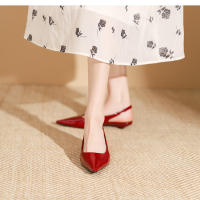 Nuevos zapatos adelgazantes de tacón bajo y poco profundos para mujer, zapatos planos - details 23