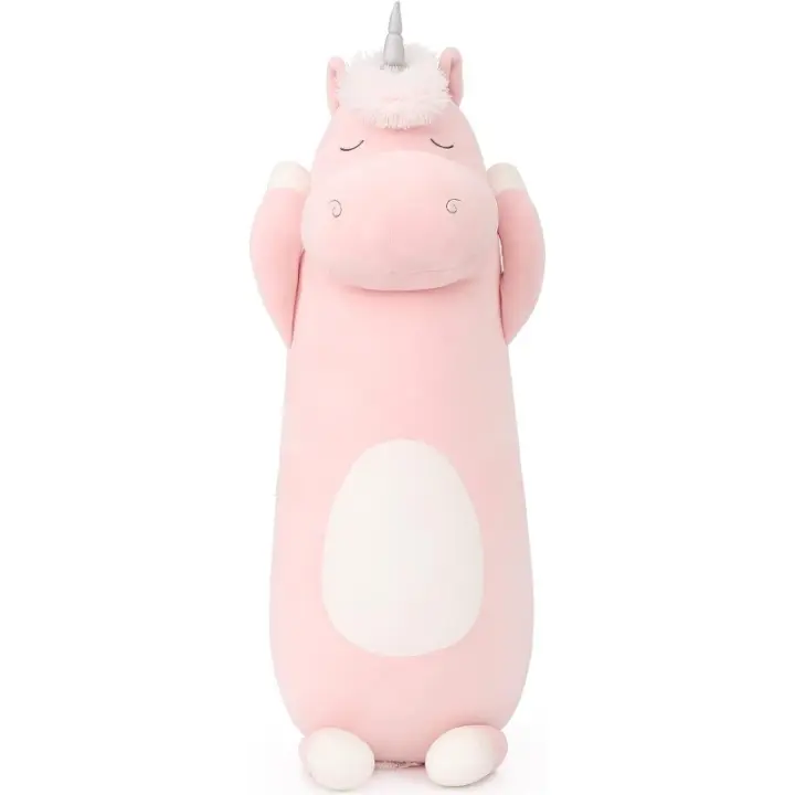 Almohada de cuerpo de unicornio grande, Animal de peluche, juguete de felpa suave para niños y niñas - 1