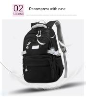 Bolsa escolar para estudiantes, morral sencillo de color sólido para mujer, morral escolar juvenil - details 12