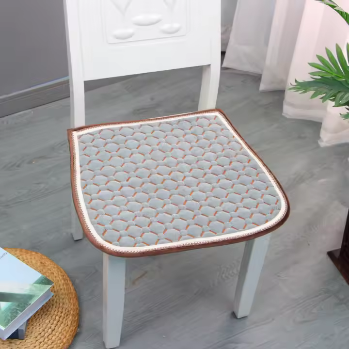 Alfombrilla ergonómica y cómoda para silla, diseño antideslizante, cojín para sofá de textura suave, superficie cuadrada, cojín para asiento con forma de rejilla, asiento de coche - 1