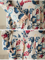 Vestido Vintage de Algodón de Manga Larga Talla Grande, Elegante y Suelto para Mujeres - details 79