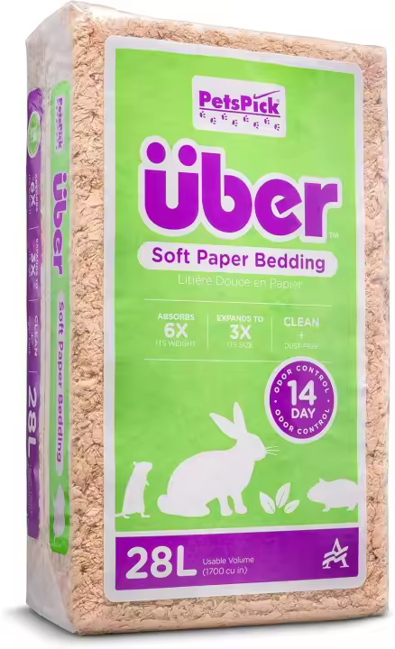 PETSPICK Uber Ropa de cama de papel suave para mascotas para animales pequeños, blanco, 56 L - 1
