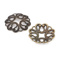 Tapas de cuentas de flores de latón de color no chapado, suministros de joyería Diy de alta calidad, collar, pendientes, accesorios para mujer - details 73