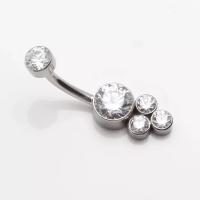 Barra de ombligo de circón de titanio g23, 14g, piercing interno roscado, anillos para el ombligo, joyería para el cuerpo, anillos para el ombligo, 1 ud. - details 8