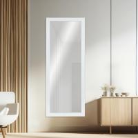 Espejo Pared Cuerpo Entero 35x140cm-Marco Exterior 42x147cm MOD-128 Blanco-Raya - details 5