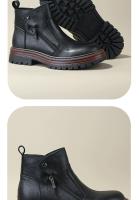 Botas de cuero de gama alta para hombre, botas Chelsea, suela suave transpirable de piel de vaca de primera capa - details 7