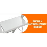 Escalera Taburete de aluminio Antideslizante Pedal plegable Acero para el hogar Amplia capacidad