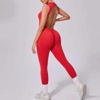 Conjunto de gimnasio de una pieza, ropa de yoga, traje deportivo, pellets Fiess, trajes de entrenamiento elásticos para mujer - details 11