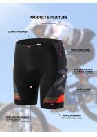 Shorts de Ciclismo Transpirables de Alta Elasticidad para Hombre con Acolchado de Silicona, Tejido de Malla de Secado Rápido, Diseño Antichoque para Ciclismo de Montaña y Carretera, Todas las Estaciones - details 2