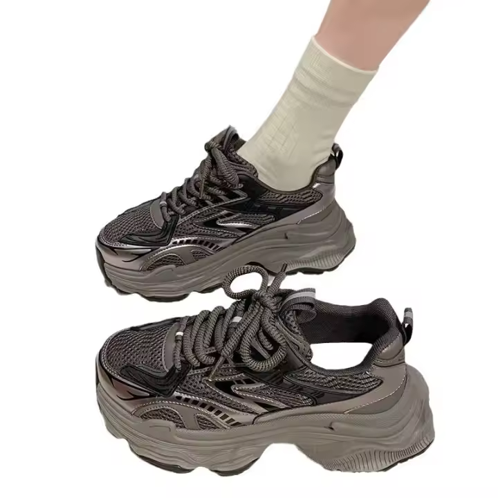 Zapatos versátiles para mujer 5 nuevas zapatillas ligeras para papá con aumento de altura - 1