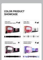 Kapvoe-Gafas de esquí fotocromáticas para hombre y mujer, lentes de nieve antiniebla, magnéticas, de esponja de doble capa para Snowboard - details 14