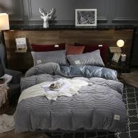 Funda de Edredón de Terciopelo Sólido Espeso para Invierno Conjunto de Ropa de Cama Doble Cubierta de Edredón Twin Queen King Comforter 220*240 - details 9