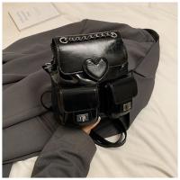 Diseño sentido nicho mochila plata amor de las mujeres nueva moda mochila versátil cadena cubo bolsa de viaje - details 26