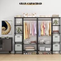 alambre para ropa 6 niveles Vestidor metal resistente para colgar ropa 44.9"L x 15.74"W x 70.9"H Carga máxima - details 6