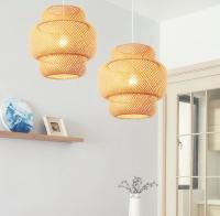 Lámpara Colgante de Bambú Estilo Chino Tejido a Mano Iluminación de Restaurantes y Hogares - details 1