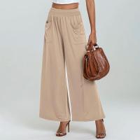 Pantalones de verano para mujer con cintura elástica, bolsillos, estilo chic y elegante - details 5