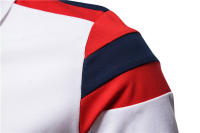 Camisetas Polo de Color Bloque para Hombres Arrival de Verano Estilo Casual Cuello Volteado Moda con Parche de Manga Corta Negocios Sociales Material Exterior Algodón - details 8