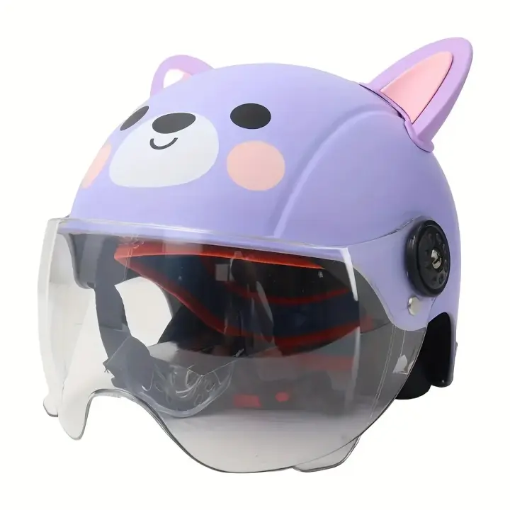 Casco de Montar Ajustable Ultraligero para Niños Diseño Adorable Absorbente de Golpes ABS - 1