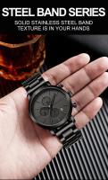 Reloj de Pulsera de Acero Inoxidable con Dial Pequeño Reloj de Negocios Impermeable con Correa de Cuero Automático Multifuncional de Marca Superior - details 0