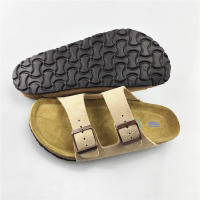 Sandalias al aire libre de una palabra, zapatos de playa, zapatos de hombre, zapatos de mujer, zapatillas de cuero genuino, verano bajo - details 5