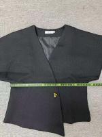 Chaleco Asimétrico para Mujer TRE Estilo Francés, Mangas Caídas, Botones de Cintura, Top sin Mangas Blanco - details 1