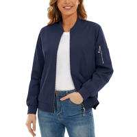 MAGCOMSEN-chaquetas Bomber para mujer, chaqueta informal con cremallera, abrigo cortavientos impermeable, prendas de vestir con 3 bolsillos, otoño - details 14