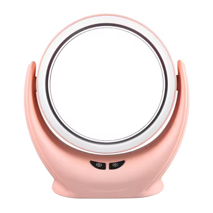 Espejo de maquillaje con ventilador LED 3 en 1 con espejo multifunción ligero, espejo de maquillaje con ventilador, espejo de maquillaje sin sudor - 1