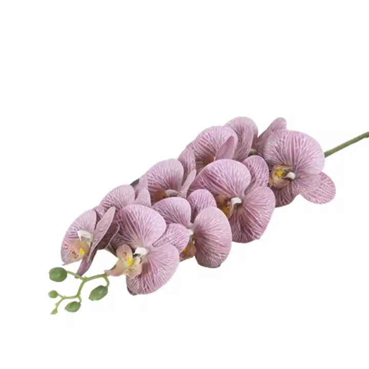 Rama de Phalaenopsis Artificial de 9 cabezas, 98cm, mariposa de simulación de lujo, flor de orquídea, tacto Real, planta verde grande, fiesta de boda - 1