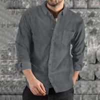 Camisa de pana gruesa para hombre, abrigo informal holgado con solapa de botones, nuevo para otoño e invierno 2024 - details 10