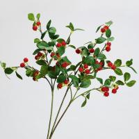 Ramas artificiales de frambuesa de tacto Real, simulación de plástico elegante, frutas de arándano, ramas de bayas artificiales hechas a mano - details 7