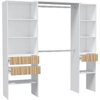 Nute y Blanco Vestido con Cajones. Medidas: 190 cm Ancho x 187 cm Alto x 40 cm Fondo - details 3