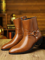 Botas con cremallera lateral de cabeza retro británica - details 2