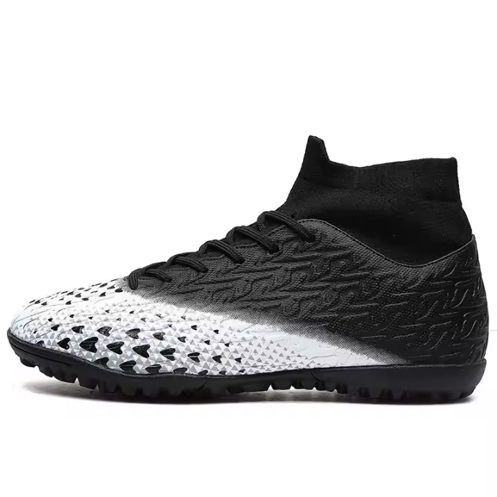 Zapatos de fútbol para hombre, zapatillas altas con cordones, antideslizantes, para fútbol sala, TF, para césped - 1